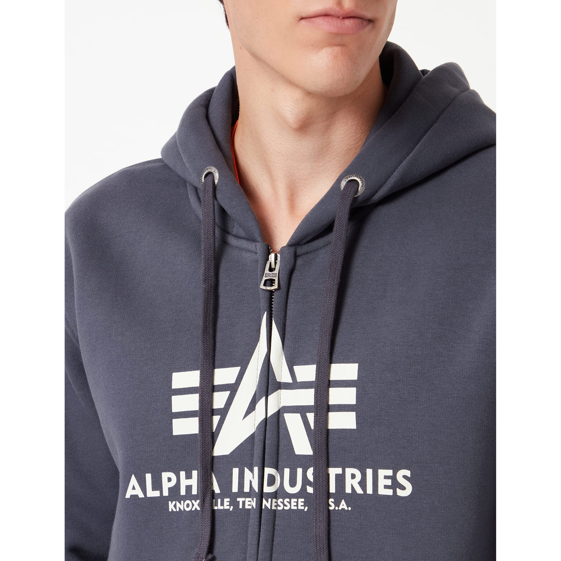 Felpa Alpha Industries con cappuccio Basic Zip