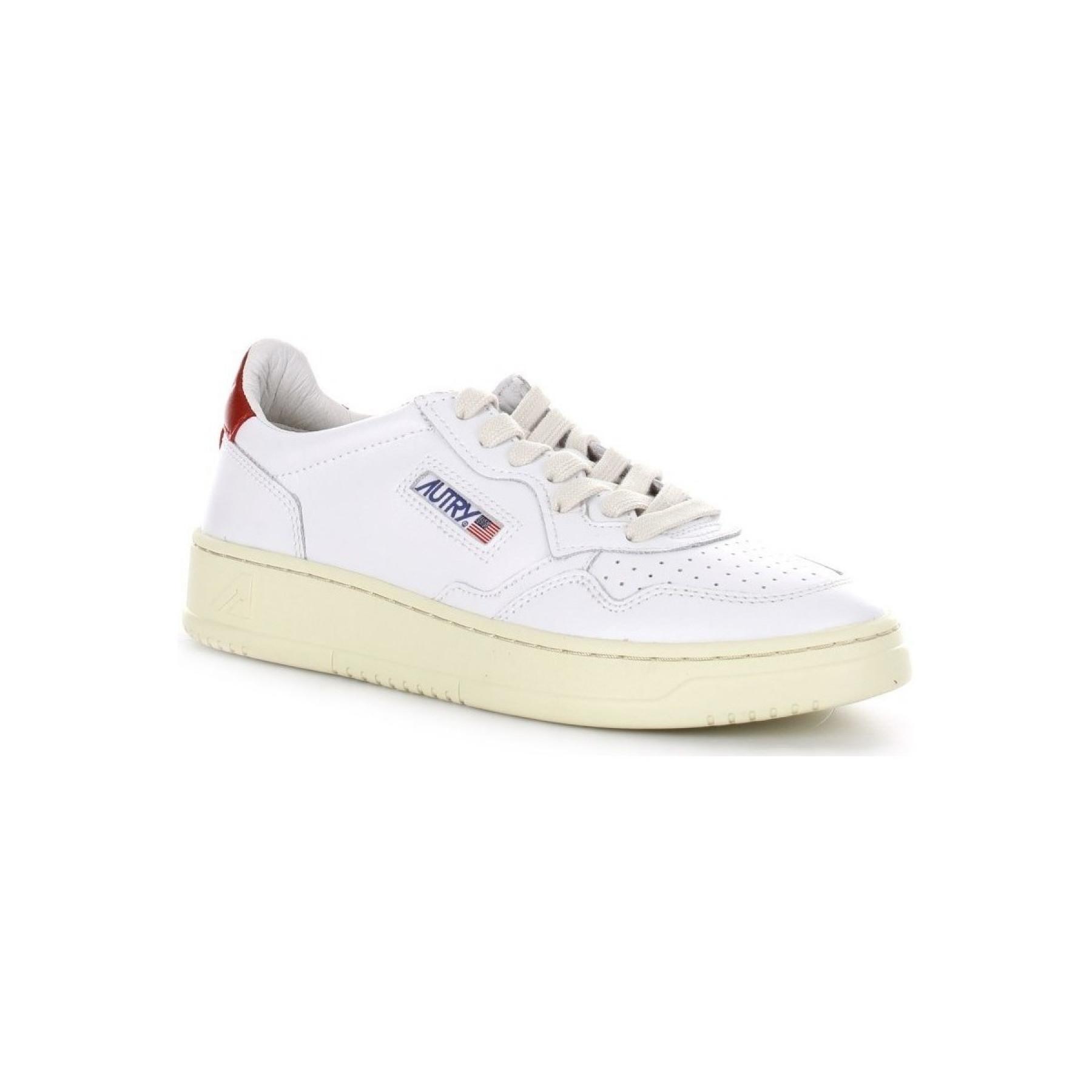 Scarpe Autry Medalist LL21 Leather Bianco/Rosso