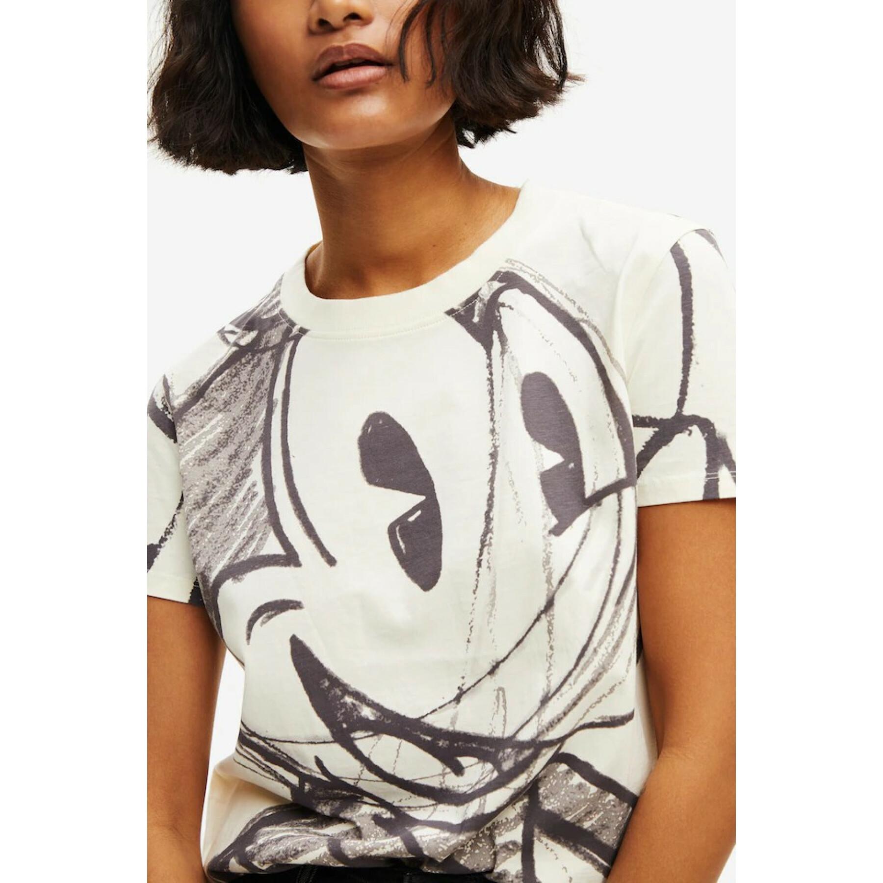 Maglietta da donna Desigual Mickey trazos