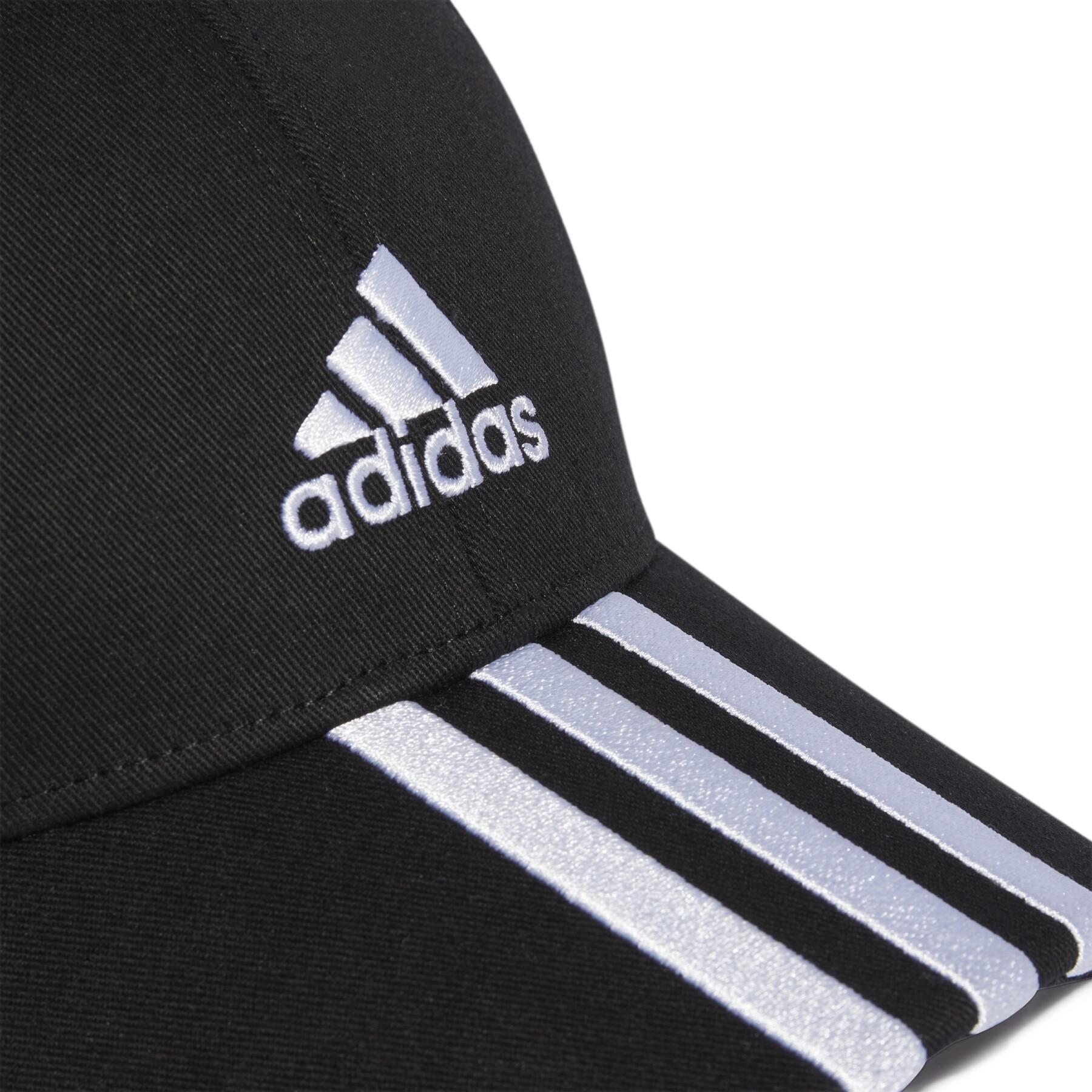 Cappellino in cotone con visiera adidas 3-Stripes