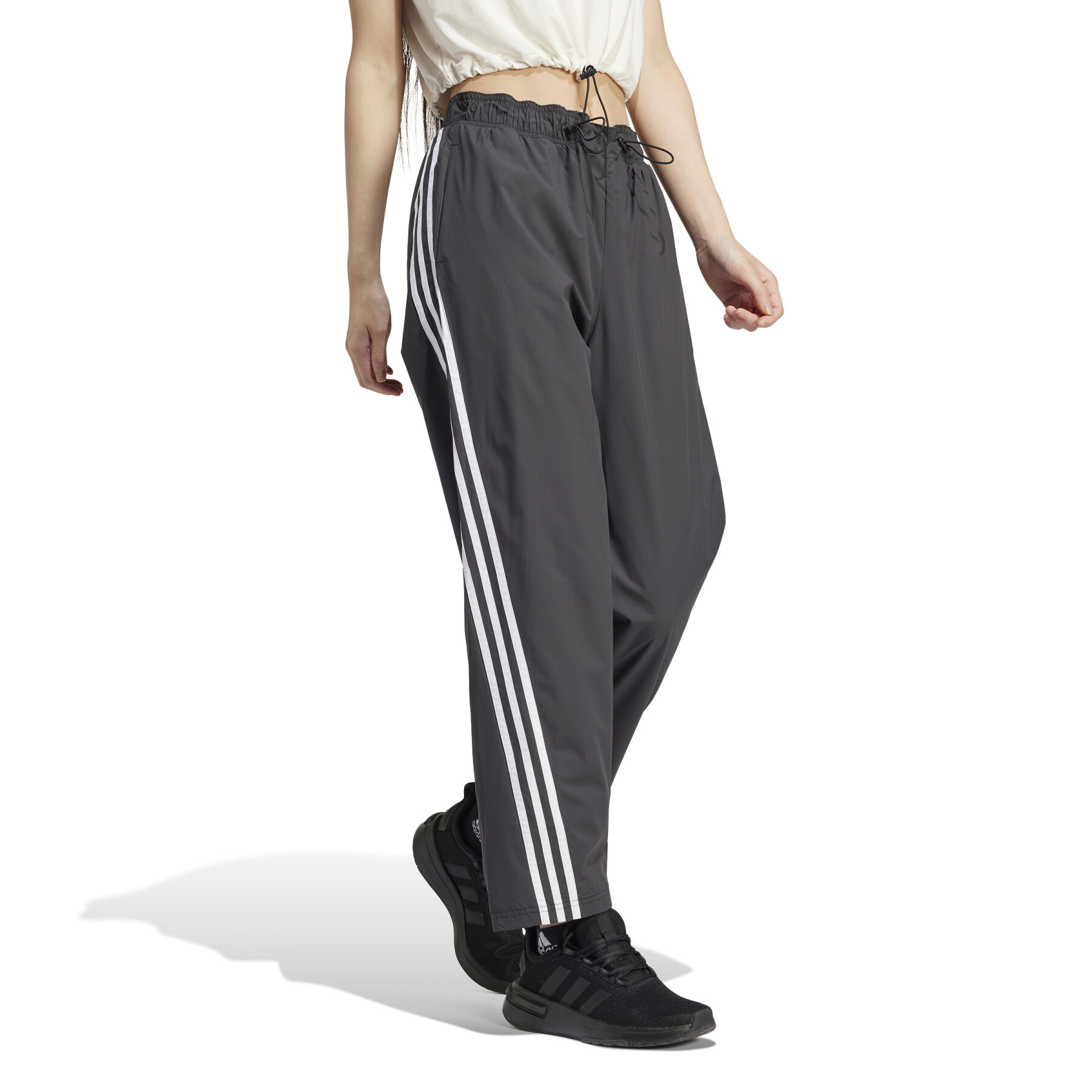 Pantaloni impermeabili intrecciati da donna adidas Future Icons 3 Stripes