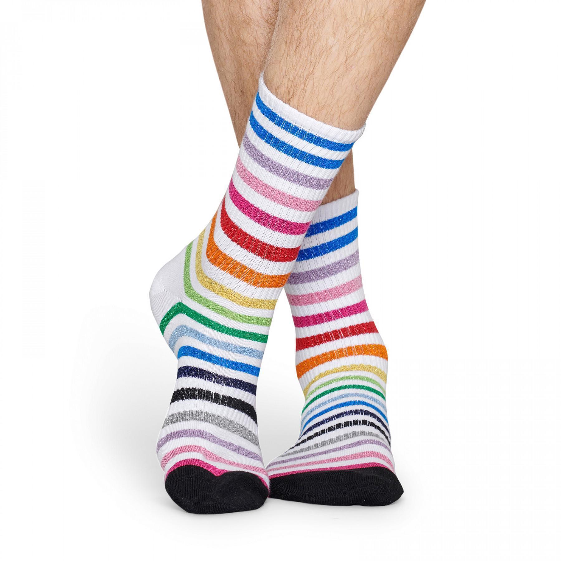 Calzini Happy Socks Rainbow Stripe 3/4 Crew