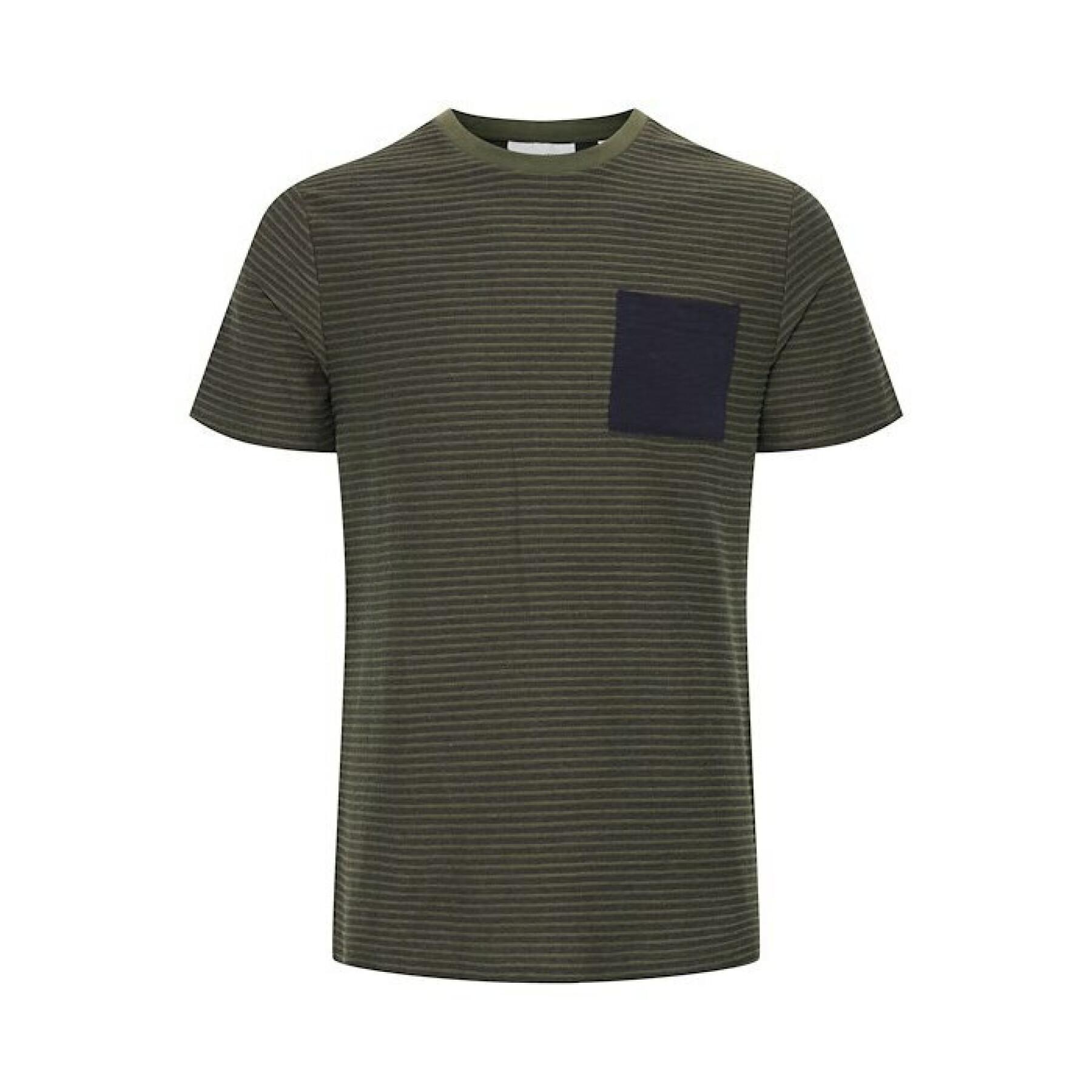 T-shirt con tasca in twill Casual Friday Thor - Y/D Jaquard