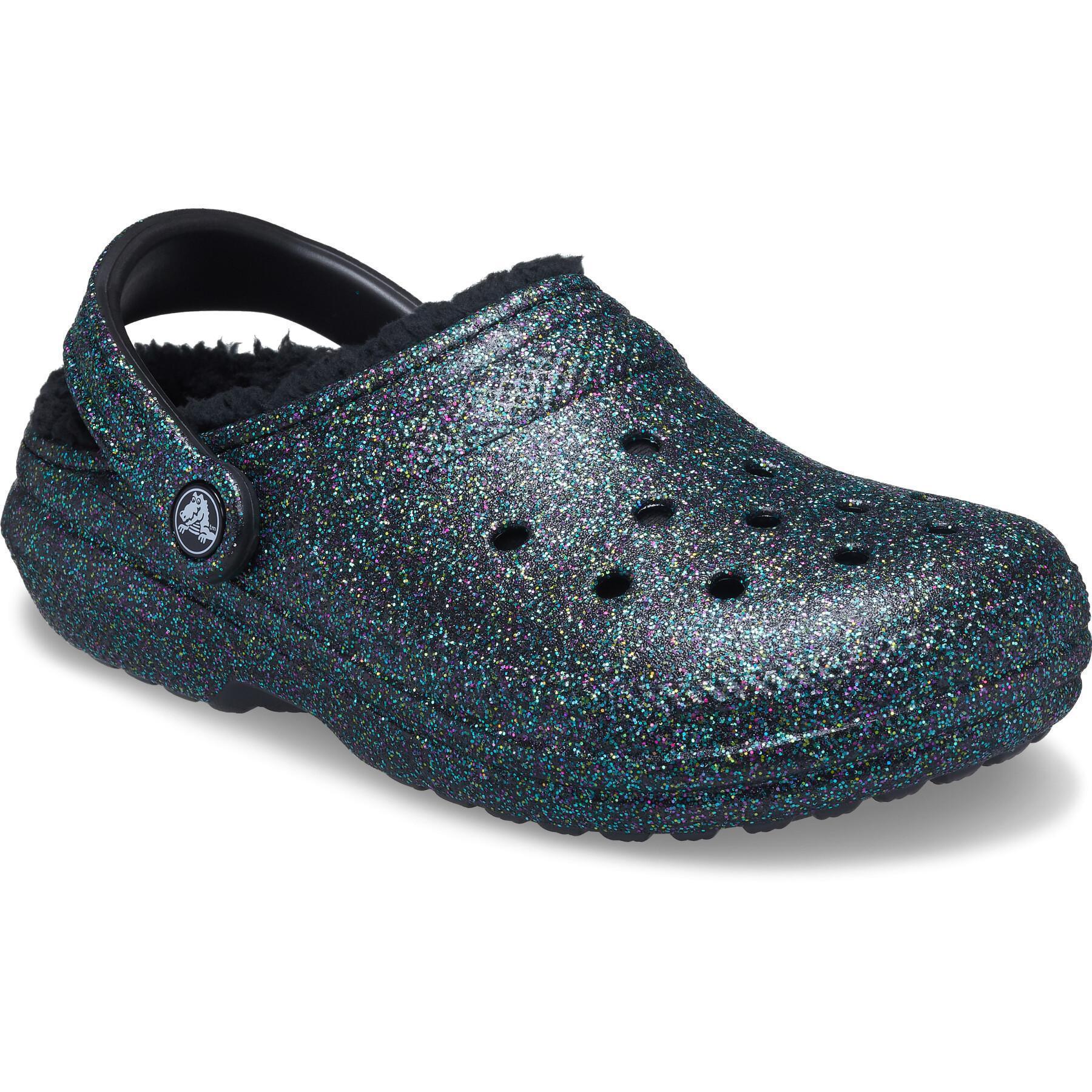 Crocs classic glitter lined clog SSG