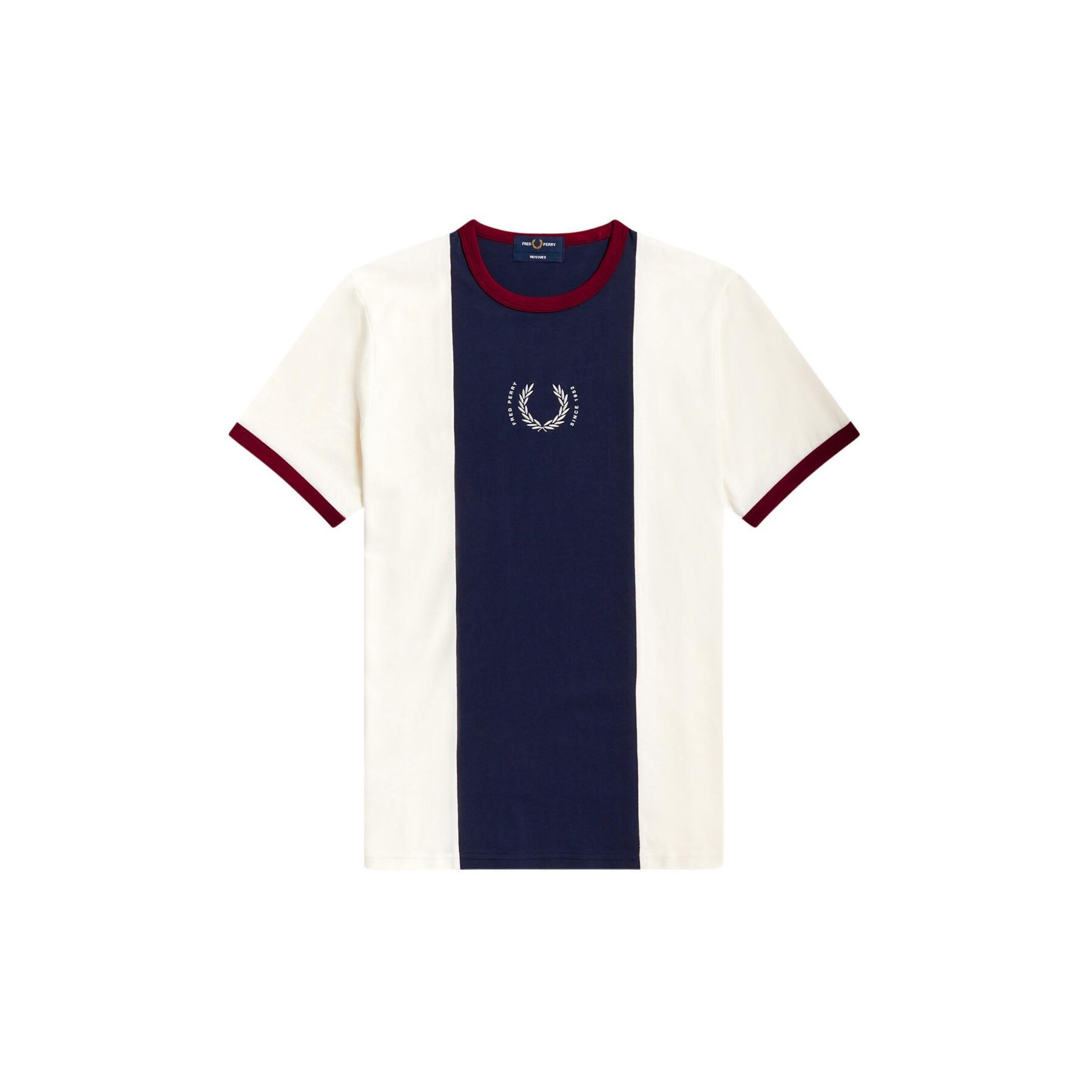 T-shirt con strisce centrali Fred Perry