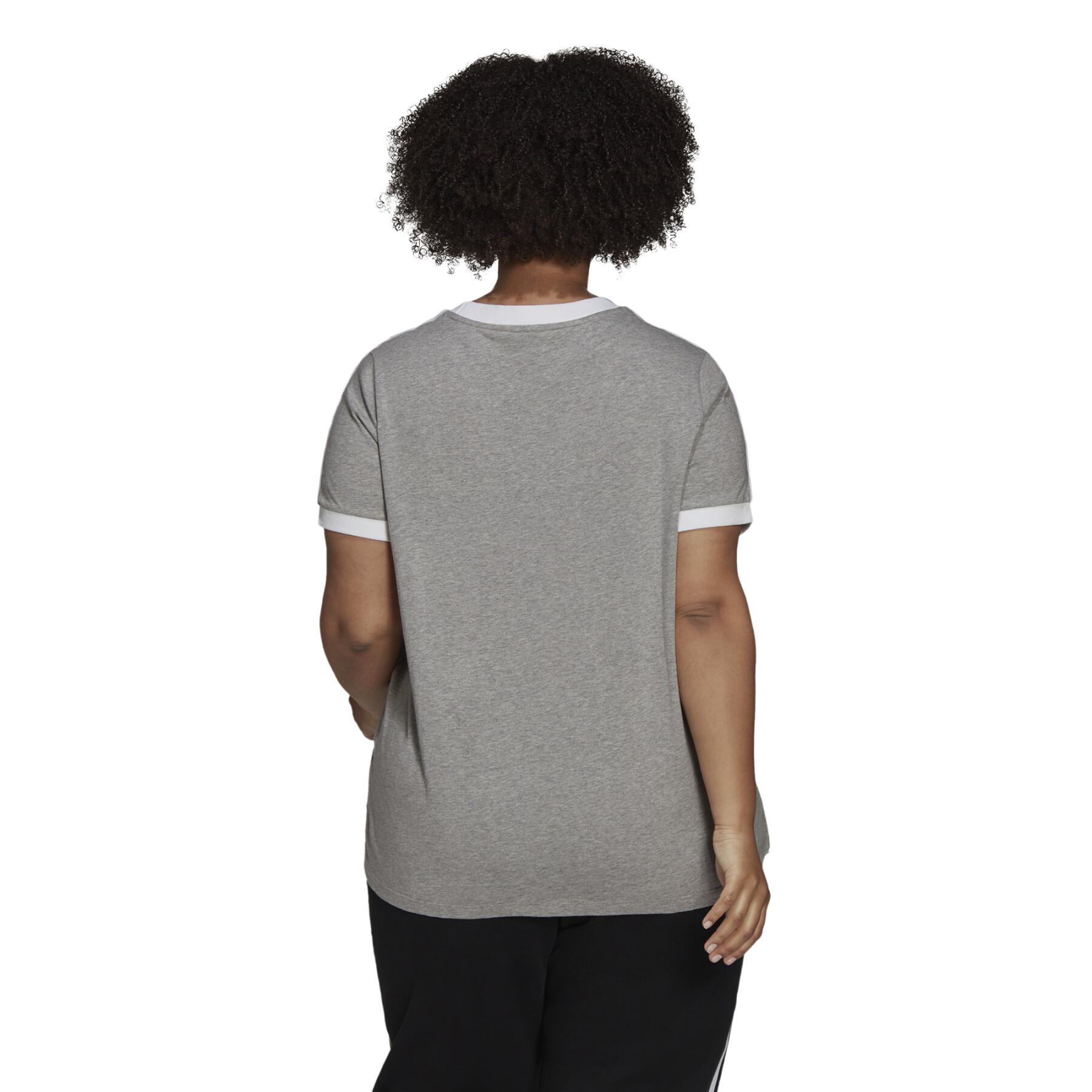 T-shirt donna taglia grande adidas Originals Adicolor 3-Stripes