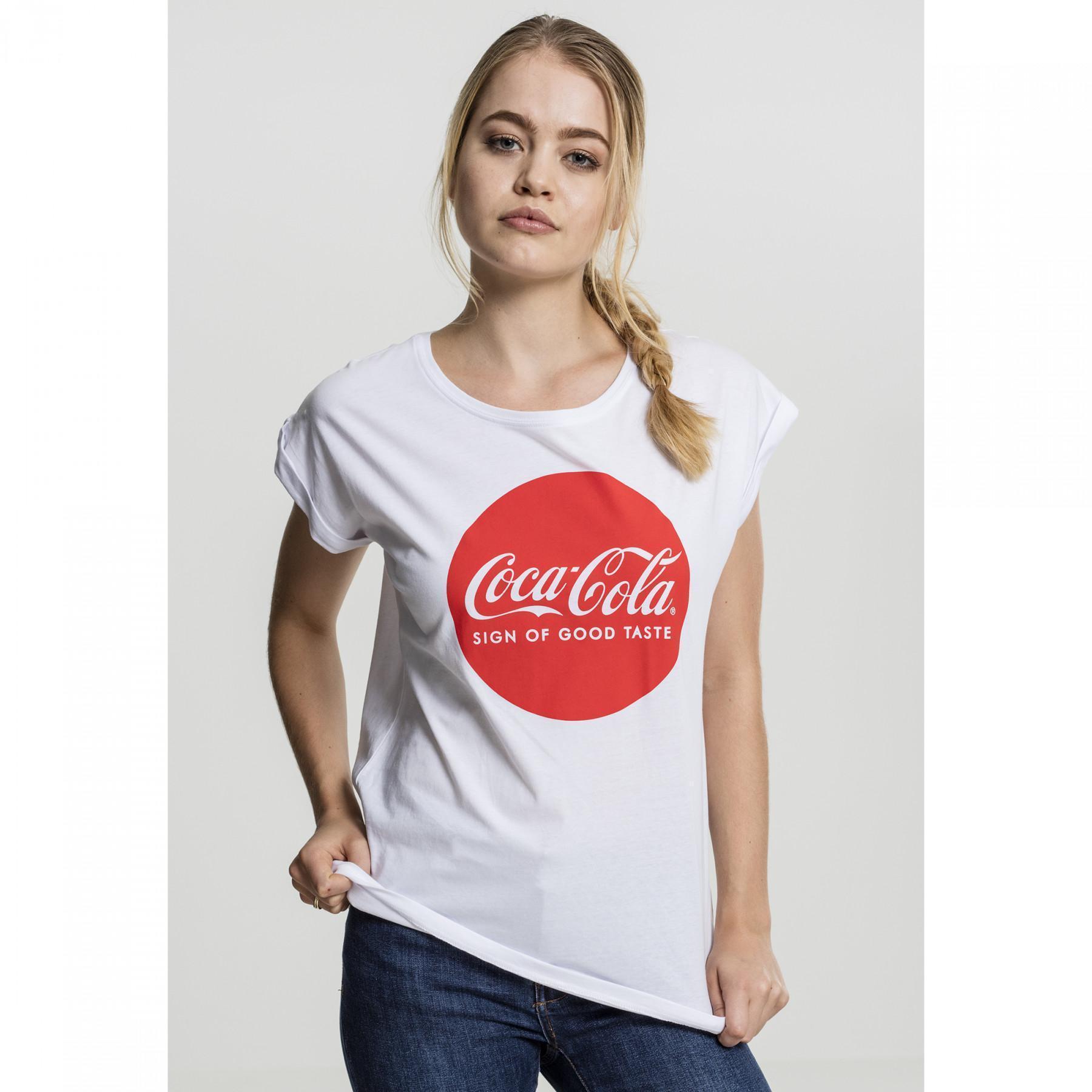 Maglietta da donna Urban Classic coca cola logo rotondo