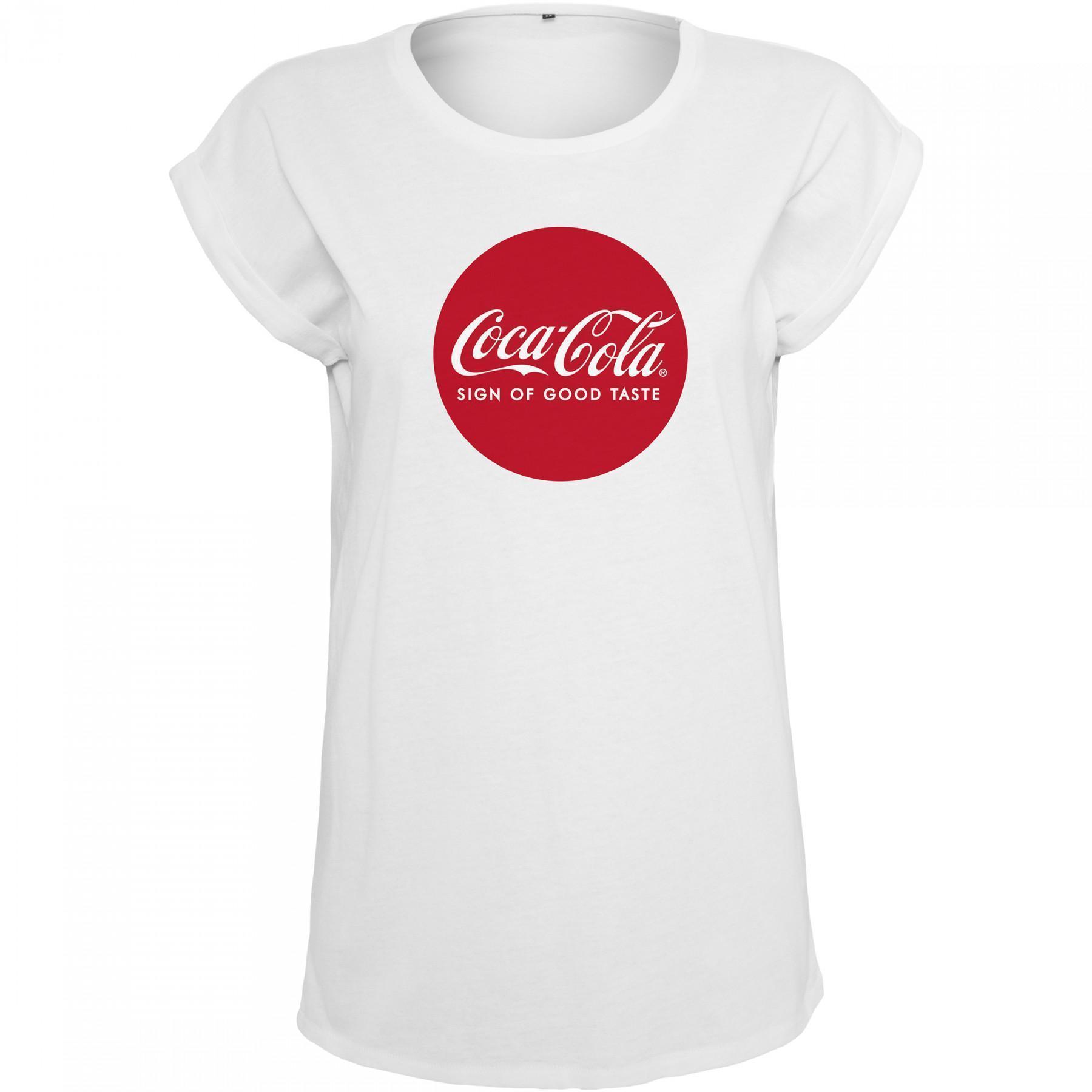 Maglietta da donna Urban Classic coca cola logo rotondo