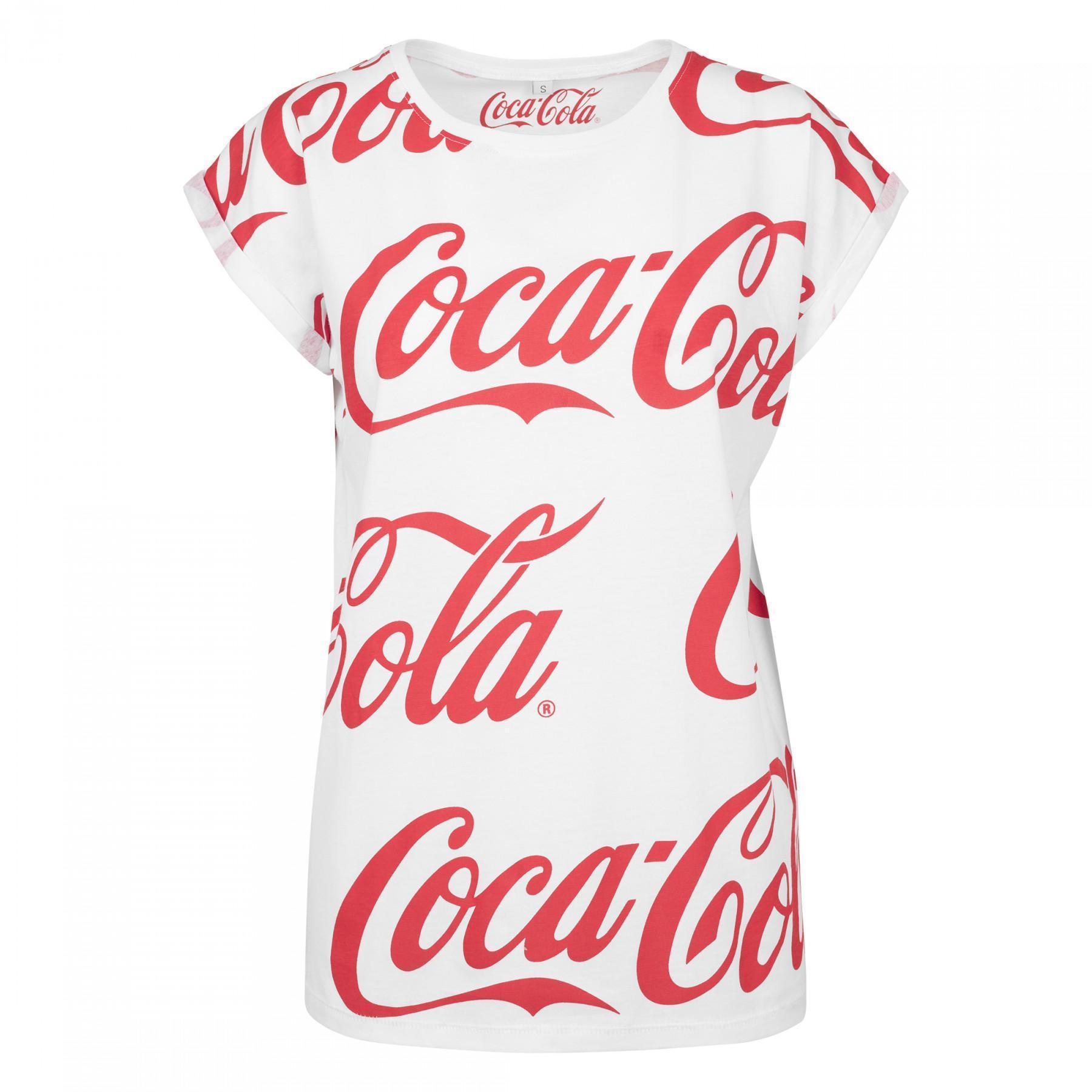 T-shirt donna taglie grandi Urban Classic coca cola 