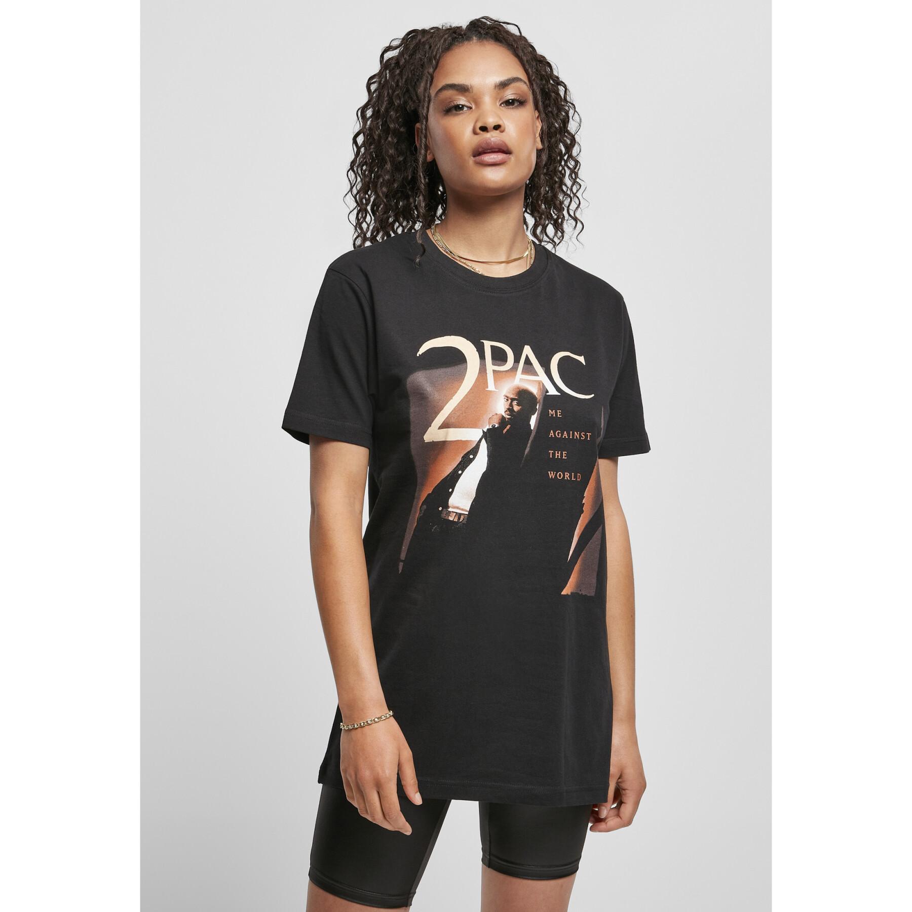 T-shirt donna Mister Tee tupac me against the world cover