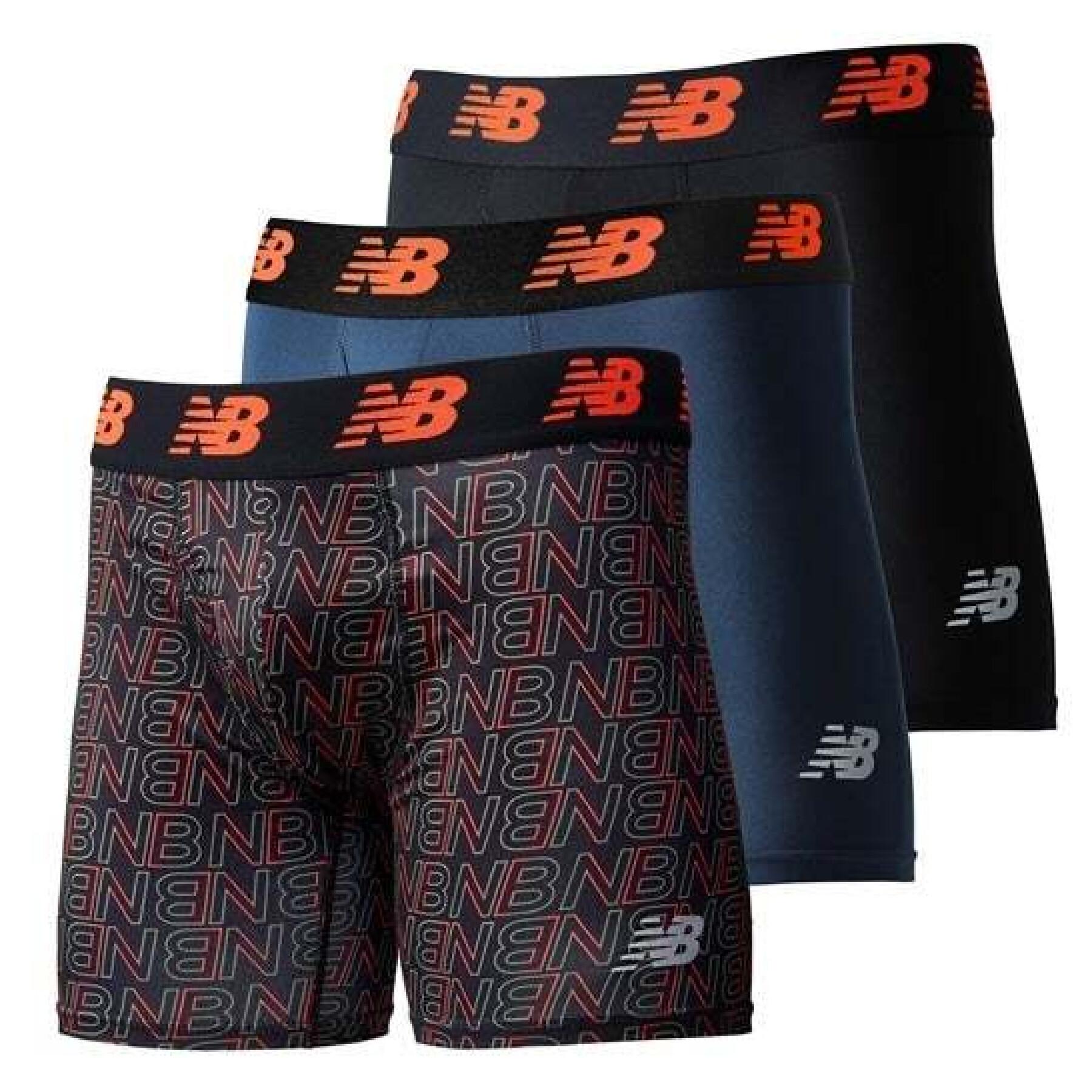 Set di 3 boxer New Balance Premium 6 Inch Brief with Fly