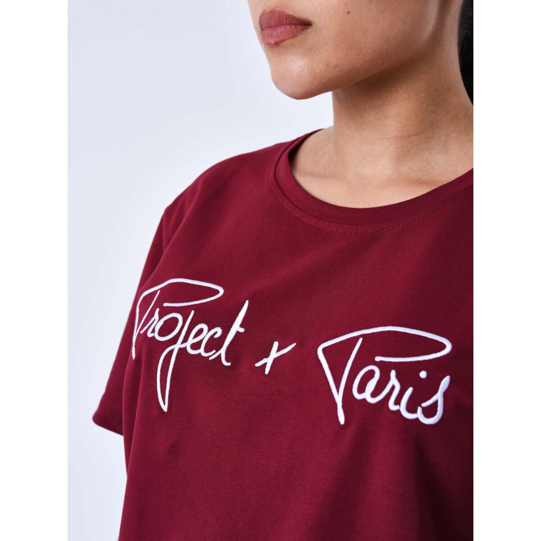 Maglietta basic con logo ricamato Project X Paris