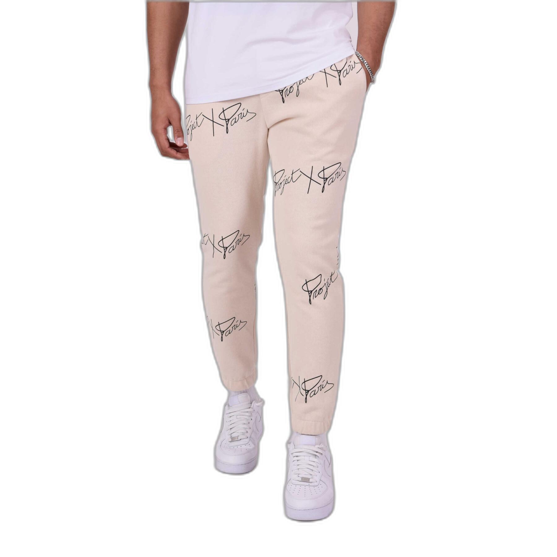 Joggers con stampa Project X Paris Soft Logo all over