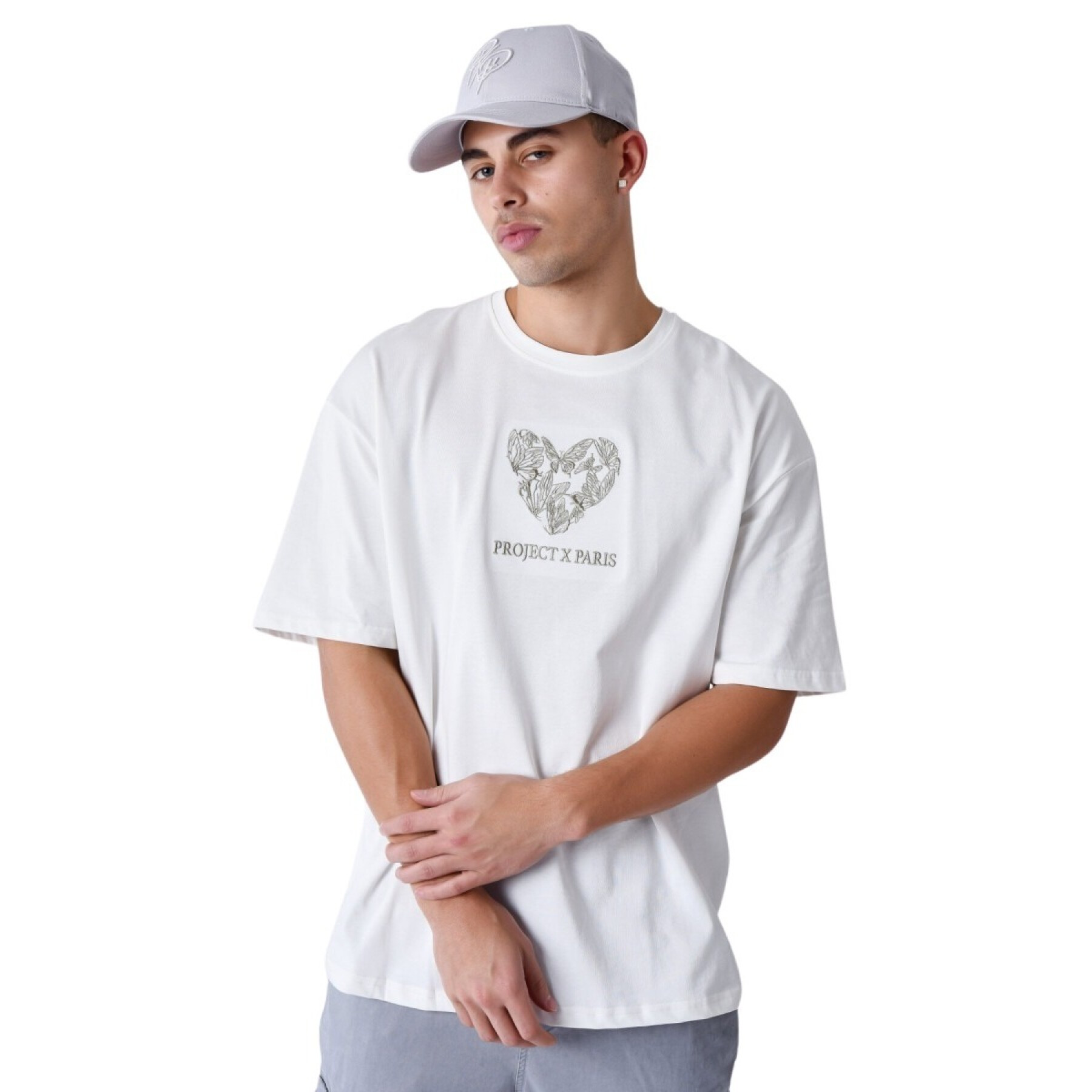 T-shirt ricamata Project X Paris Heart Flutter