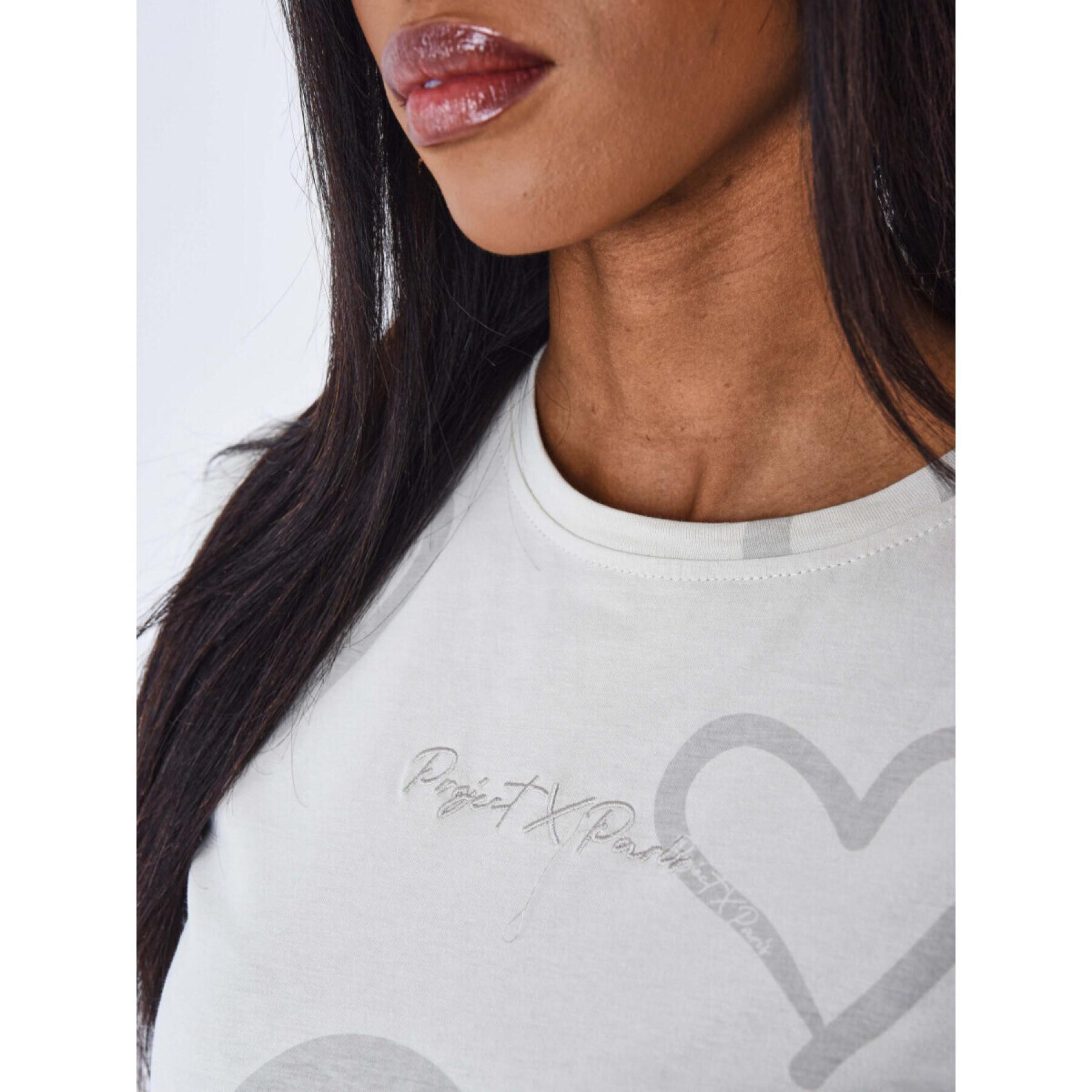 T-shirt da donna con stampa a cuore Project X Paris
