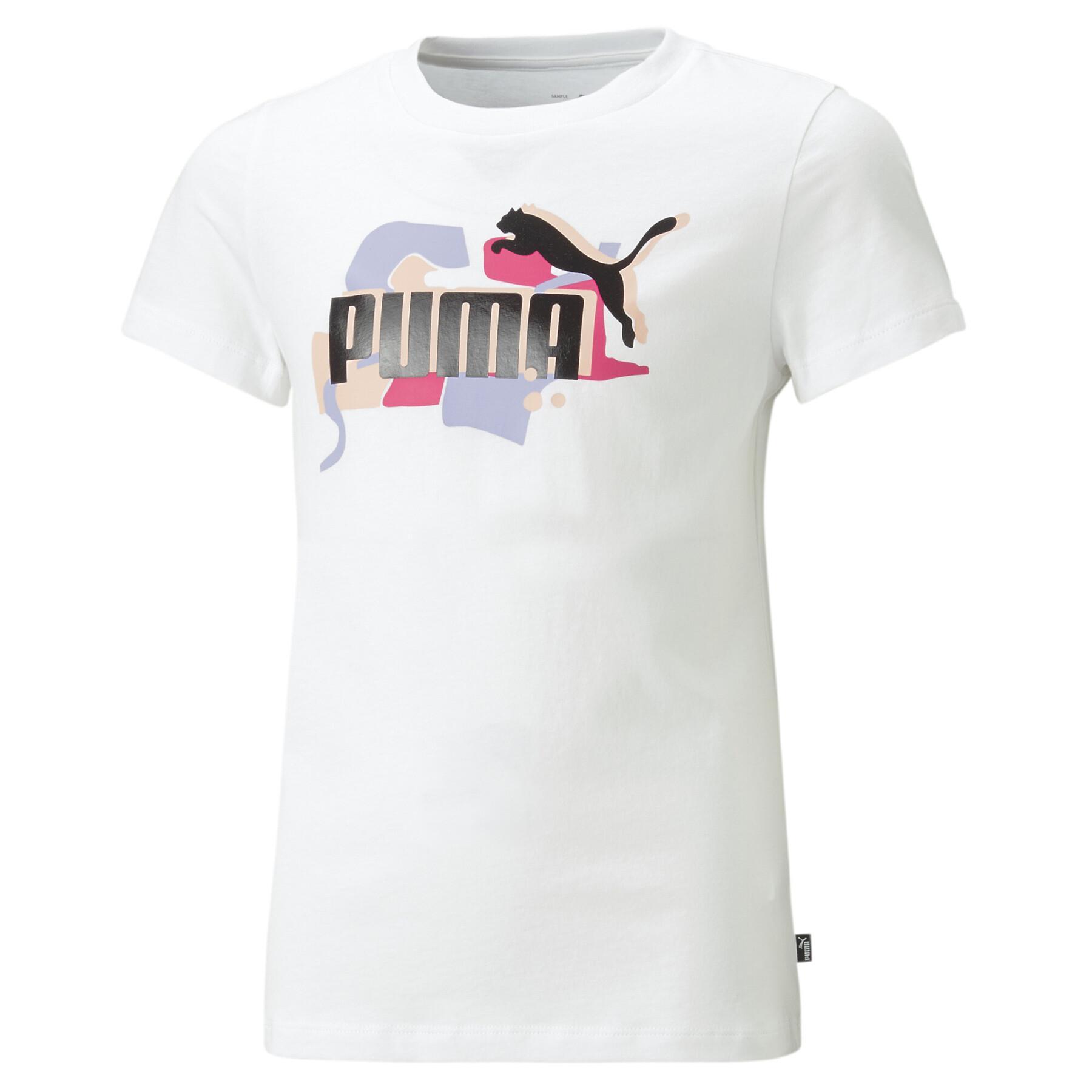 Maglietta da ragazza Puma Ess+ Street Art Logo