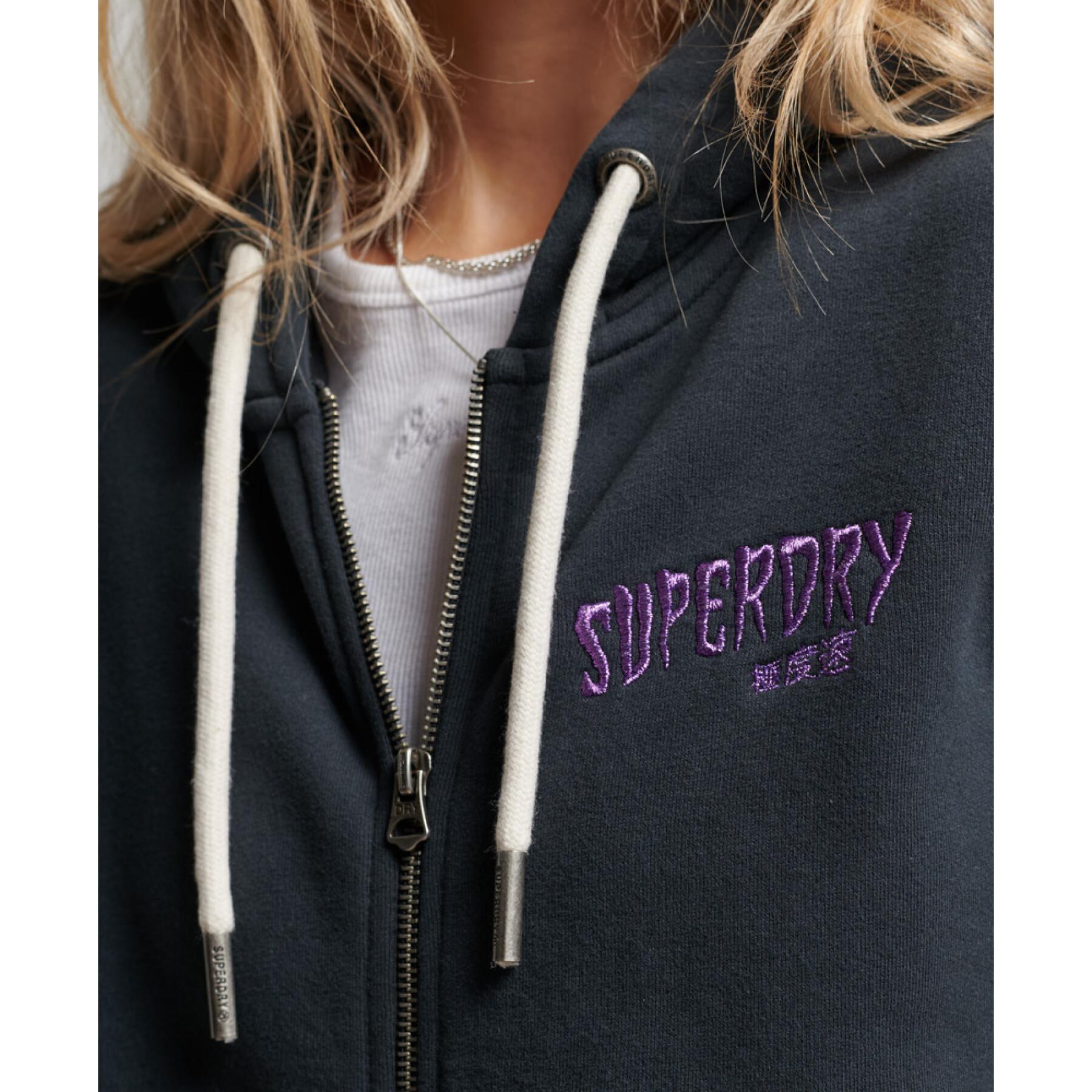 Sweatshirt felpa con cappuccio da donna Superdry Vintage Merch Store