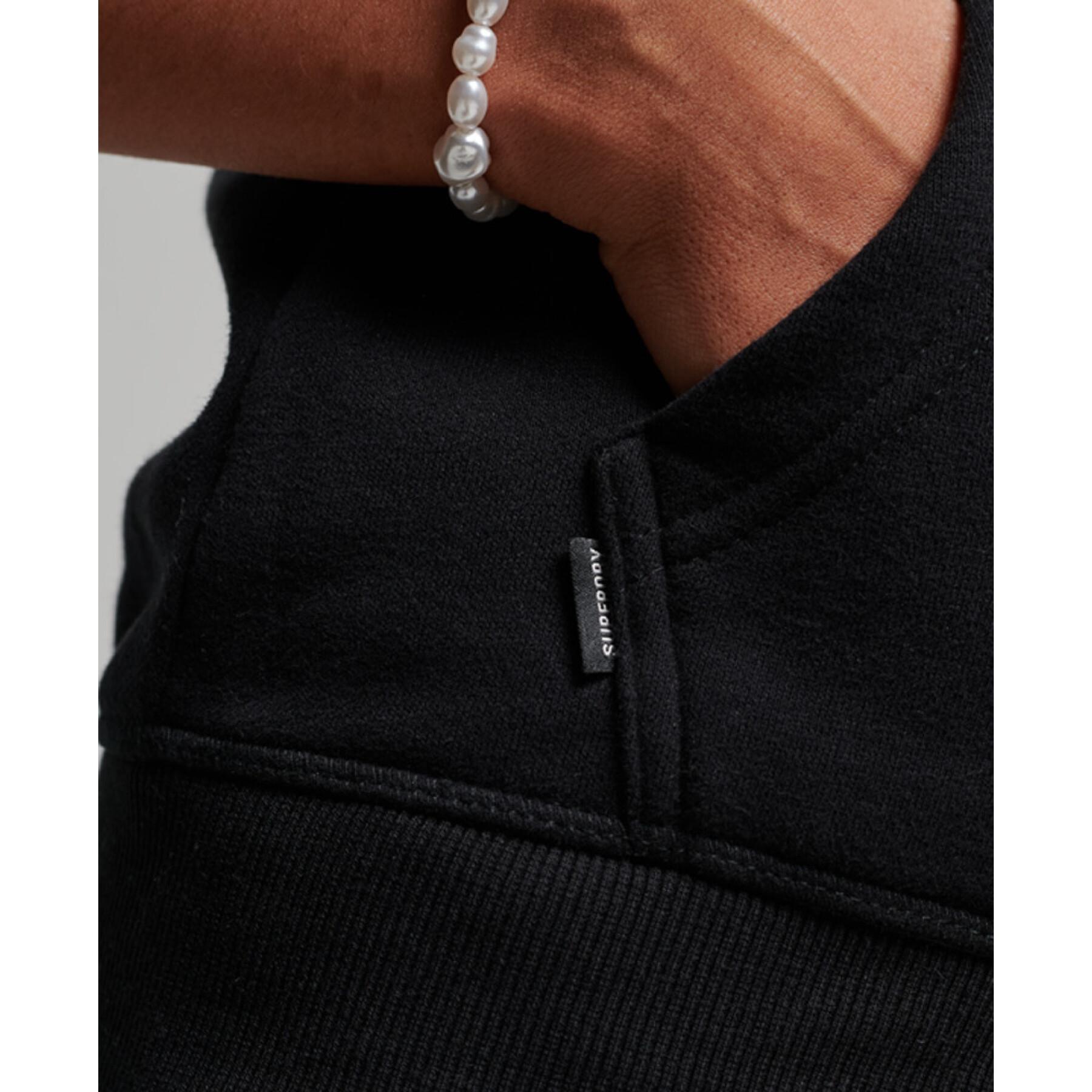 Sweatshirt felpa con cappuccio e zip da donna con ricamo Superdry Vintage Logo