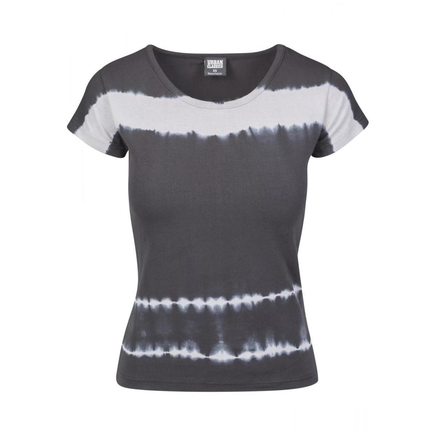 T-shirt donna taglie grandi Urban Classic Striped Lace