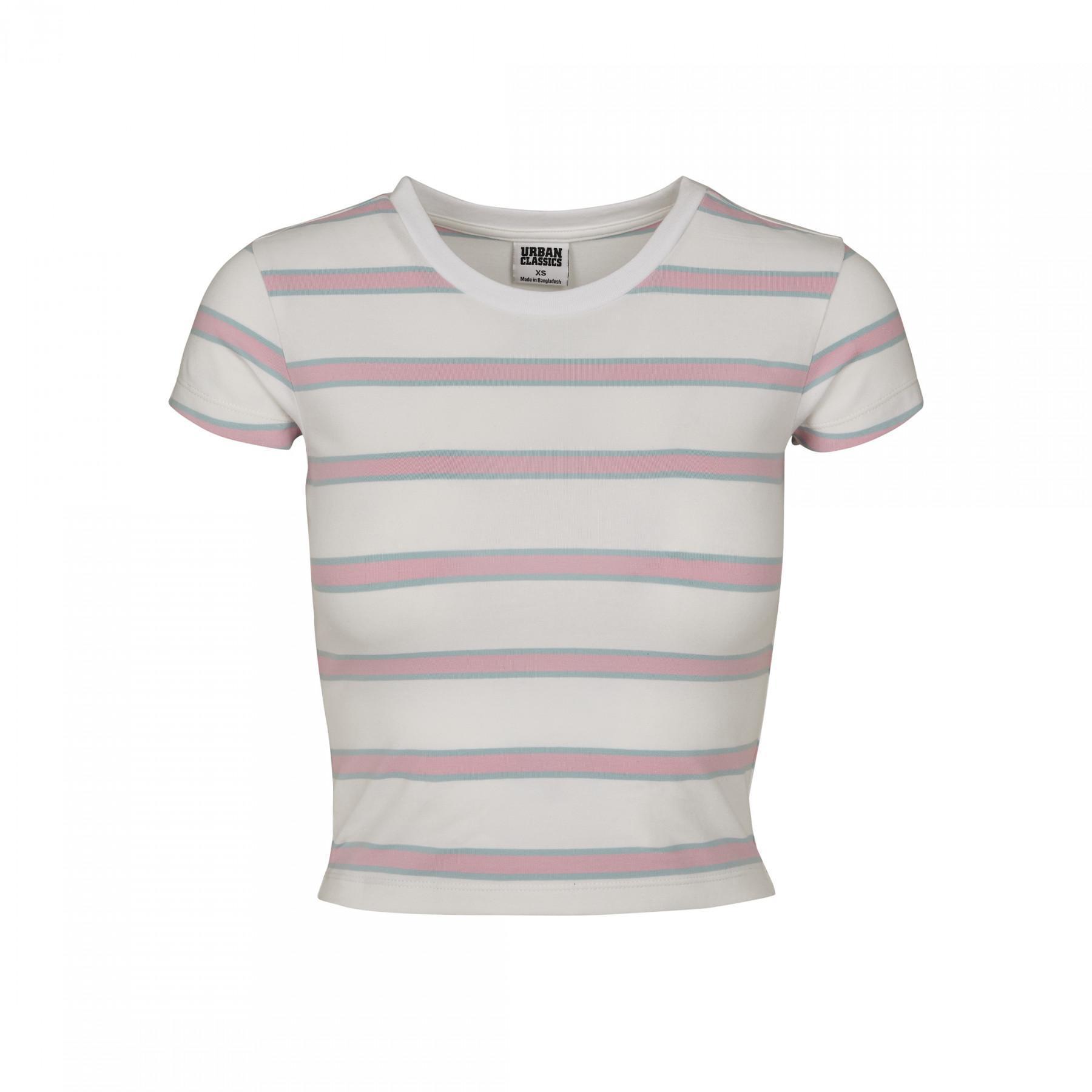 T-shirt donna Urban Classics stripe cropped
