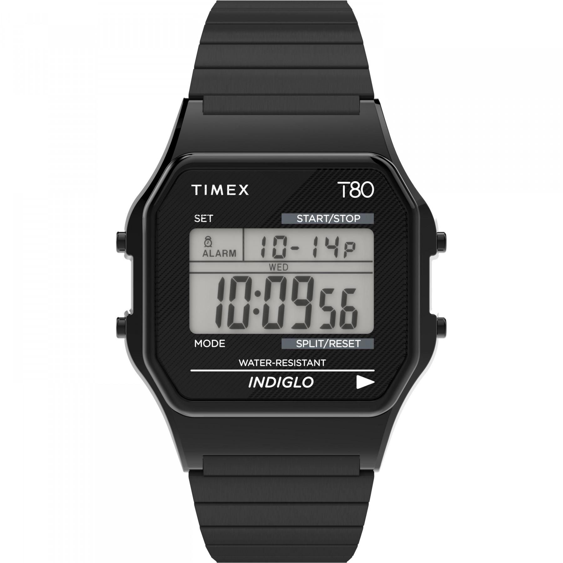 Guarda Timex T80 34 mm Bracelet extensible en acier inoxydable