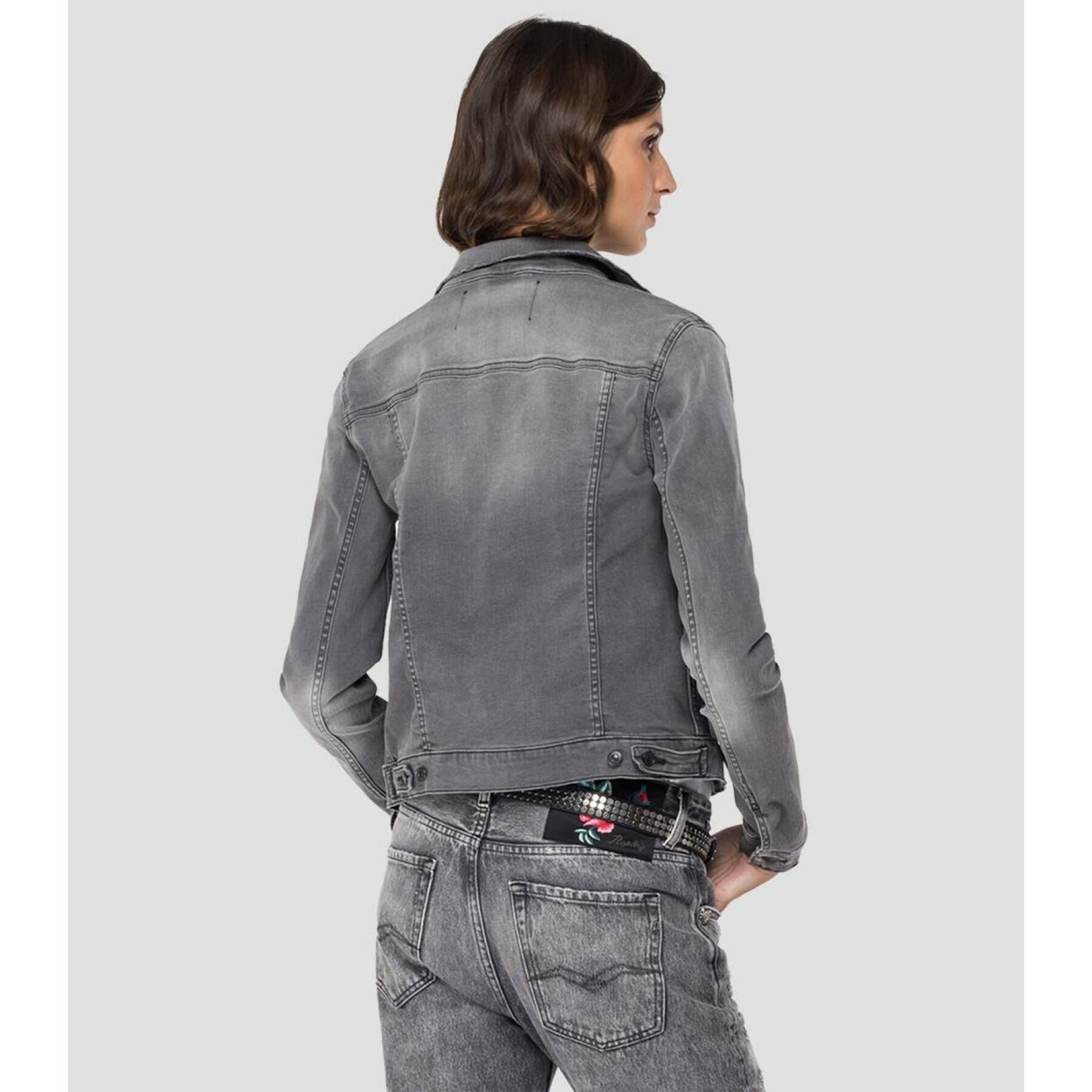 Giacca di jeans da donna Replay hyperflex bio