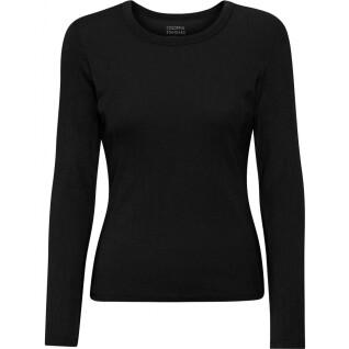 Maglietta a maniche lunghe a coste da donna Colorful Standard Organic deep black