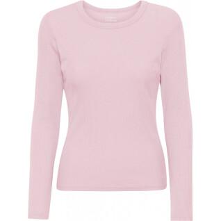 Maglietta a maniche lunghe a coste da donna Colorful Standard Organic faded pink