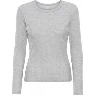 Maglietta a maniche lunghe a coste da donna Colorful Standard Organic heather grey