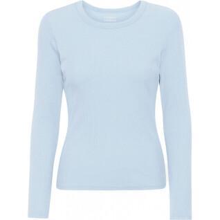 Maglietta a maniche lunghe a coste da donna Colorful Standard Organic polar blue