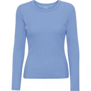 Maglietta a maniche lunghe a coste da donna Colorful Standard Organic sky blue
