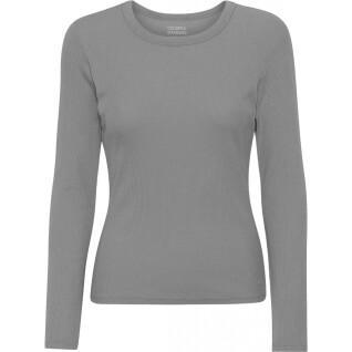 Maglietta a maniche lunghe a coste da donna Colorful Standard Organic storm grey