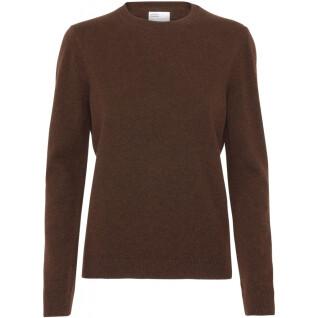 Maglione girocollo in lana da donna Colorful Standard light merino coffee brown