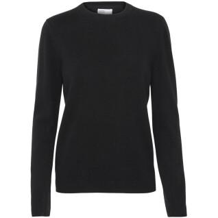 Maglione girocollo in lana da donna Colorful Standard light merino deep black