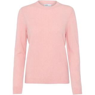 Maglione girocollo in lana da donna Colorful Standard light merino faded pink