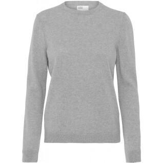 Maglione girocollo in lana da donna Colorful Standard light merino heather grey