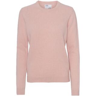 Maglione donna in lana con collo rotondo Colorful Standard Classic Merino faded pink 2020 color