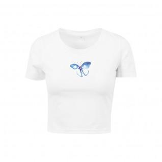 T-shirt donna Mister Tee butterfly cropped