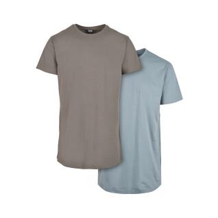 t-shirt Urban Classics pre-pack shaped long (x2)