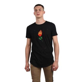 Maglietta ricamata Project X Paris Destroy Rose on Fire