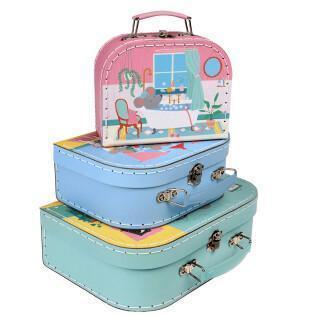 Set di 3 valigie per bambini Rex London Mouse In A House