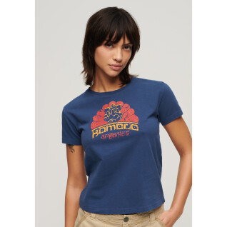 T-shirt  da donna aderente Superdry X Komodo Ganesh