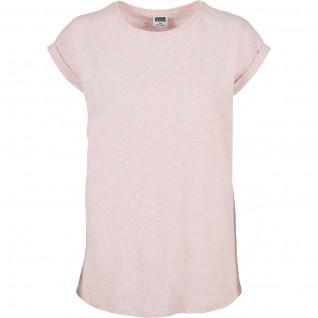 T-shirt donna Urban Classics color melange extended shoulder