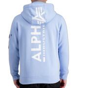 Sweatshirt cerniera stampata con cappuccio sul retro Alpha Industries
