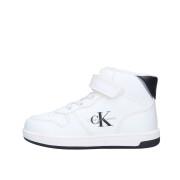 Sneakers alte con lacci e strappi per bambini Calvin Klein white/black
