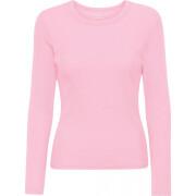 Maglietta a maniche lunghe a coste da donna Colorful Standard Organic flamingo pink