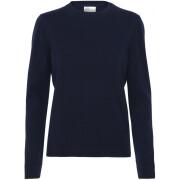 Maglione girocollo in lana da donna Colorful Standard light merino navy blue
