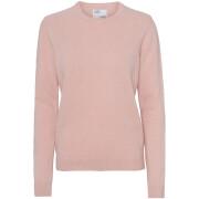 Maglione donna in lana con collo rotondo Colorful Standard Classic Merino faded pink 2020 color