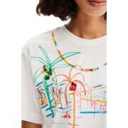 T-shirt illustrazione collana donna Desigual