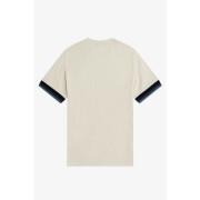 T-shirt con polsini a righe Fred Perry Pique